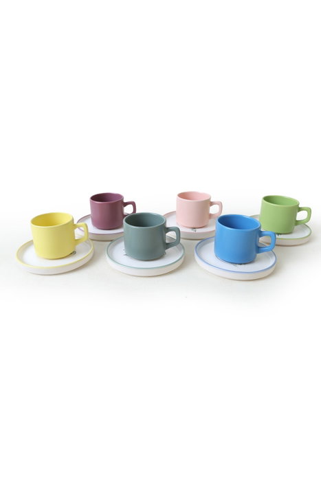 Hermia Juego de tazas de té de 12 piezas Multicolor